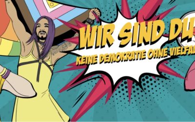 „WIR SIND DU – Keine Demokratie ohne Vielfalt.“ – CSD in Aachen, 11.-13.8.2023